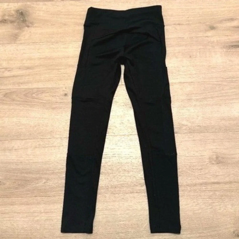 Justice Moto Leggings Kids 12‎ Black Cargo Zip Pockets Activewear Streetwear